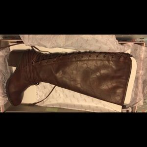 Knee High Bow Tie Boots